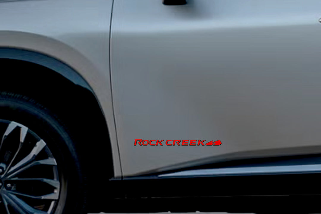 Nissan 3D emblem for fenders with Rock creek logo (type MIXT) Nissan emblems decoinfabric