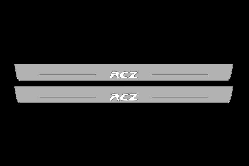 Peugeot RCZ 2010-2016 Auto Door Sills With Logo RCZ Peugeot Led Door Sills opdesign