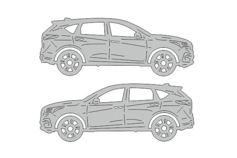 Аcura RDX III (2018+) Floor Mat Emblem Set – Stainless Steel Badges Car Mats Badges Decoin