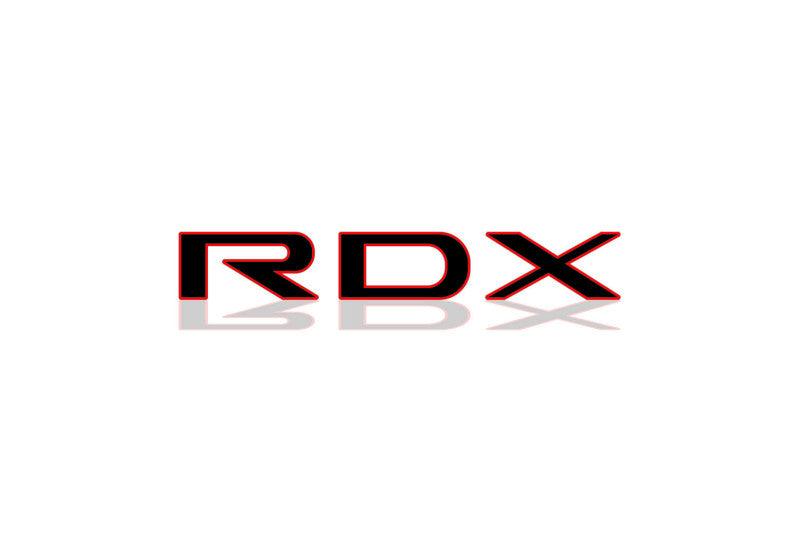Acura RDX III 2018+ tailgate trunk rear 3D emblem with RDX logo (type MIXT) Acura emblems decoinfabric
