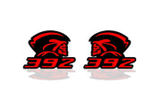 Dodge emblem for fenders with Reaper 392 logo Dodge emblems decoinfabric BLACK RED