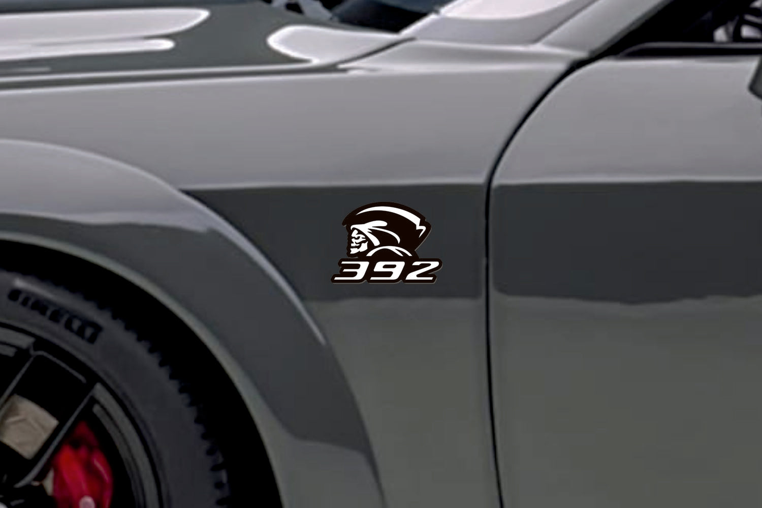 Dodge emblem for fenders with Reaper 392 logo Dodge emblems decoinfabric