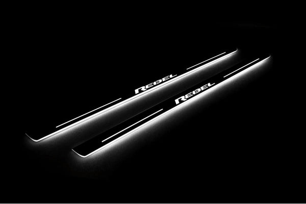 Dodge RAM 2500 2019+ Door Sill Led Plate With REBEL Logo