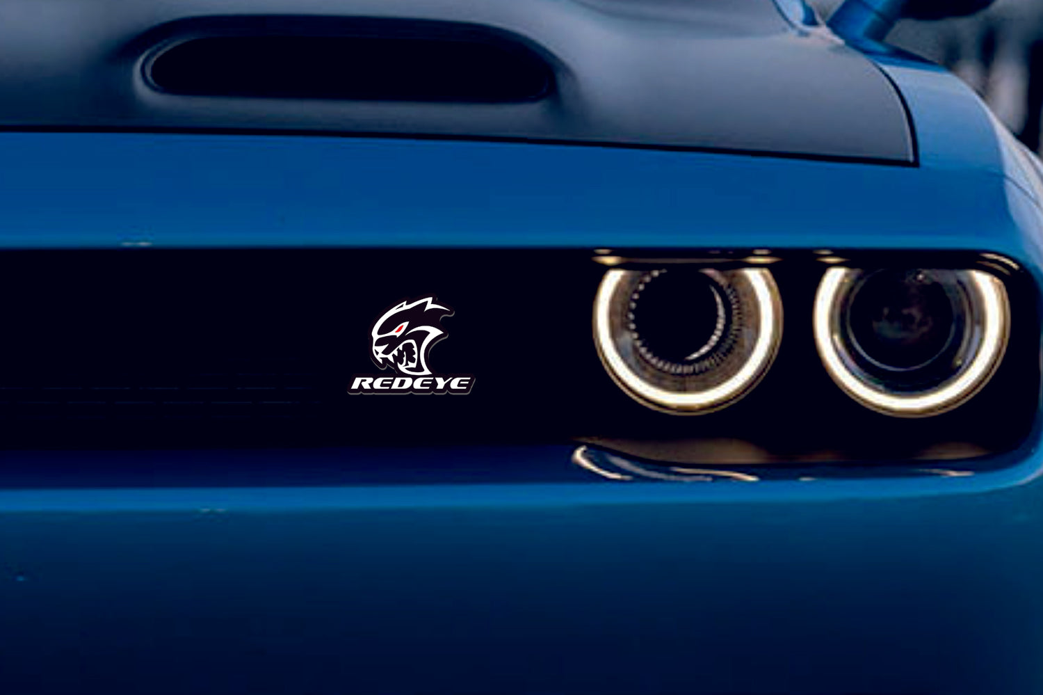 DODGE Radiator grille emblem with Hellcat + Redeye logo