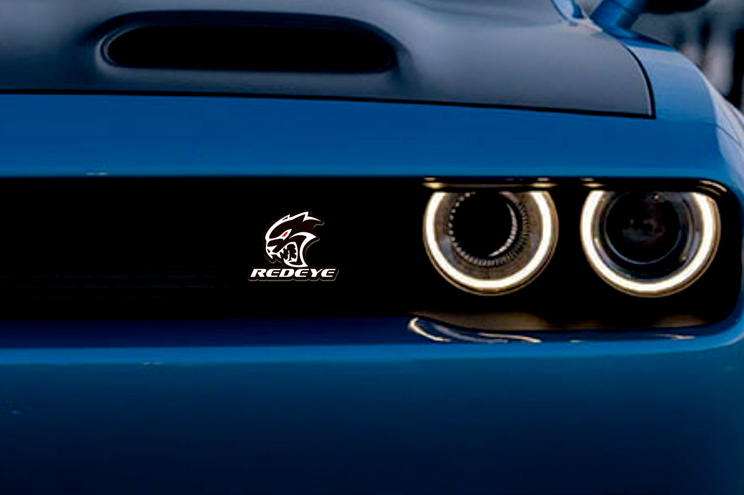 Dodge Emblem & Badge Set - Grille and Tailgate Hellcat + Redeye logo Dodge emblems decoinfabric