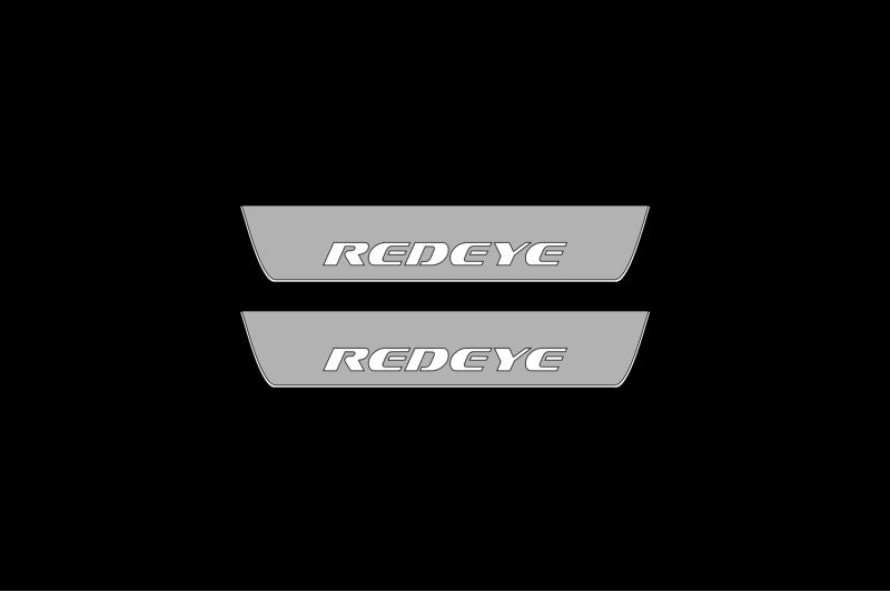 Dodge Charger 2011+ Door Sill Led Plate With REDEYE Logo Dodge Led Door Sills opdesign