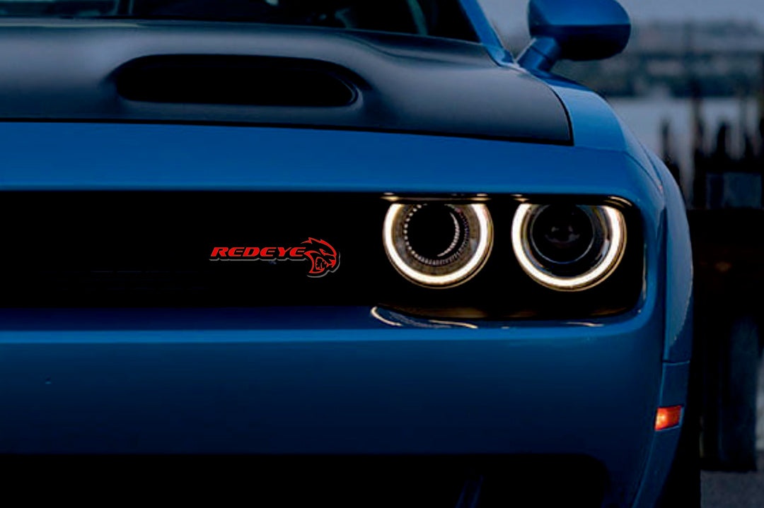 Dodge Radiator grille emblem with Redeye Hellcat logo Dodge emblems decoinfabric