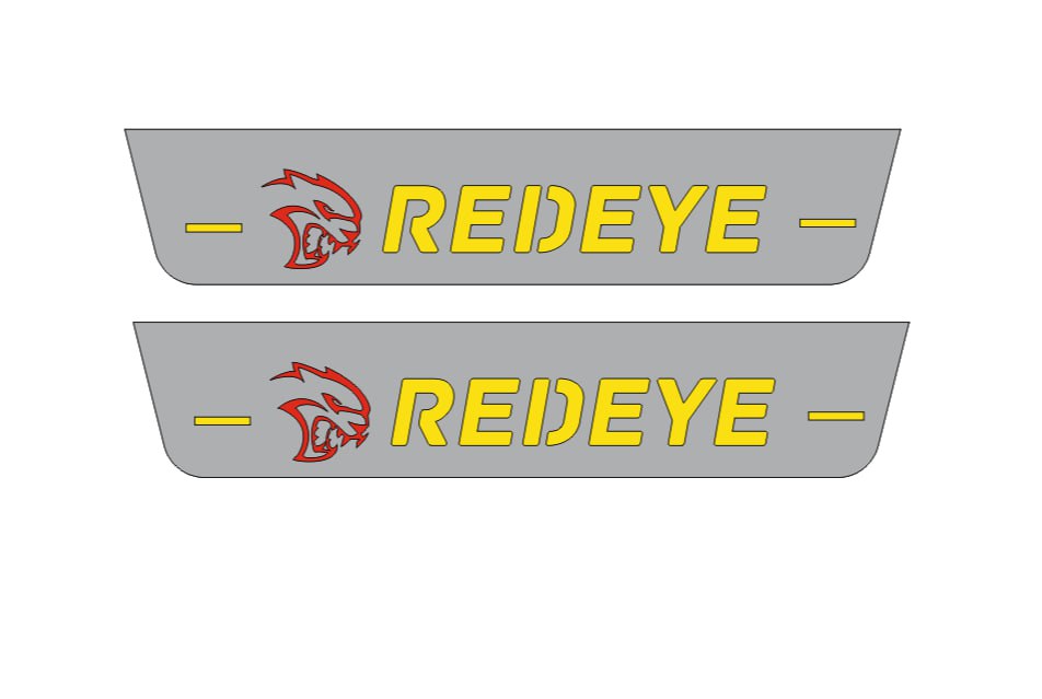 Dodge Charger 2011+ Door Sill Led Plate With REDEYE Logo - decoinfabric