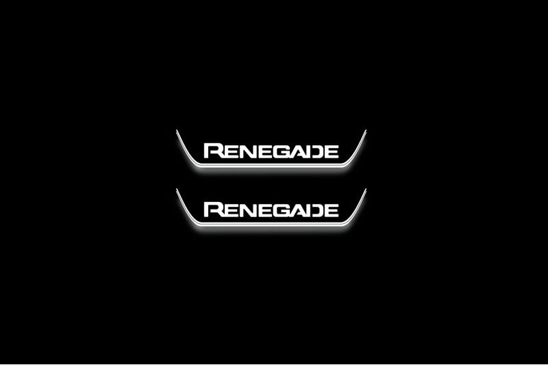 Jeep Renegade 2014+ LED Door Sill With Logo Renegade