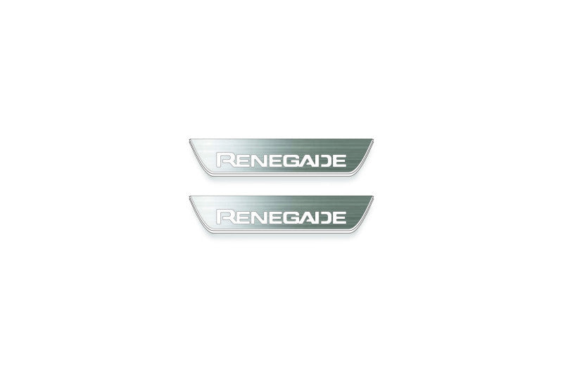 Jeep Renegade 2014+ LED Door Sill With Logo Renegade