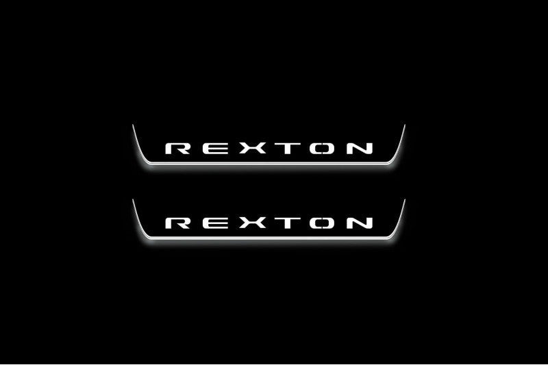 SsangYong Rexton III 2017+ LED Door Sills PRO With Logo Rexton SsangYong Led Door Sills opdesign