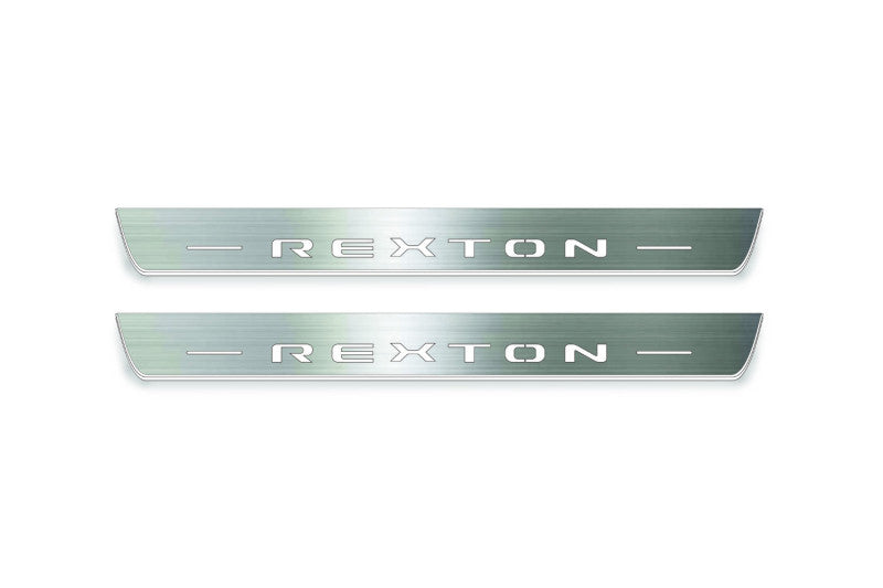 SsangYong Rexton III 2017+ LED Door Sills PRO With Logo Rexton SsangYong Led Door Sills opdesign