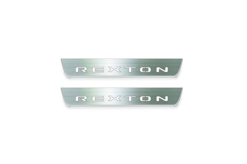 SsangYong Rexton III 2017+ LED Door Sills PRO With Logo Rexton SsangYong Led Door Sills opdesign