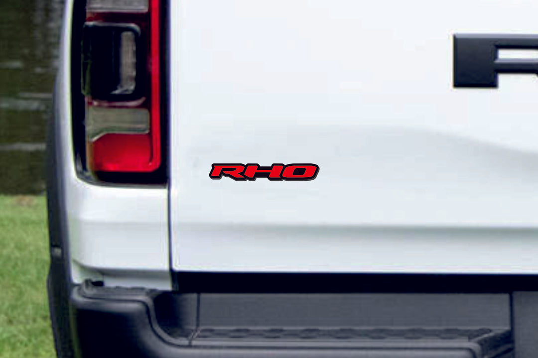 Dodge tailgate trunk rear emblem with RHO logo Dodge emblems decoinfabric