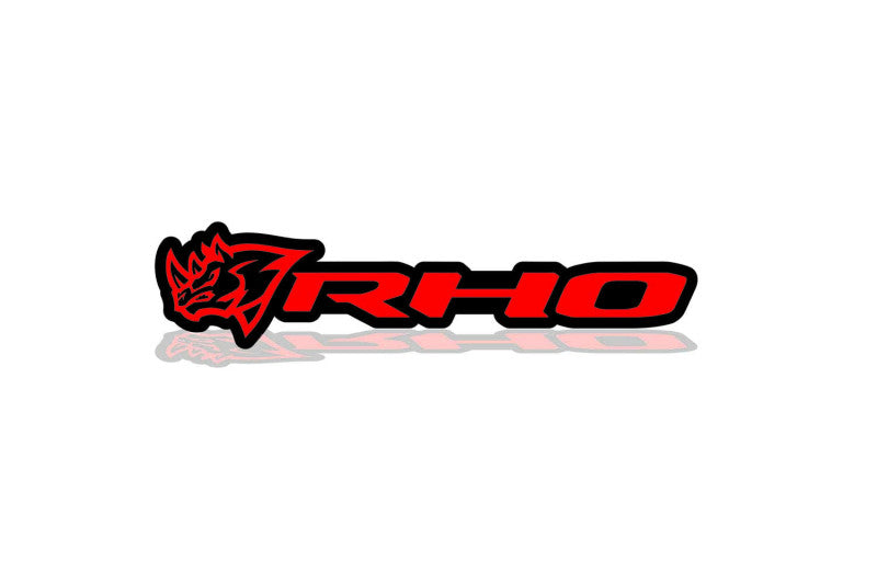 DODGE Radiator grille emblem with RHO Rhino logo Dodge emblems decoinfabric