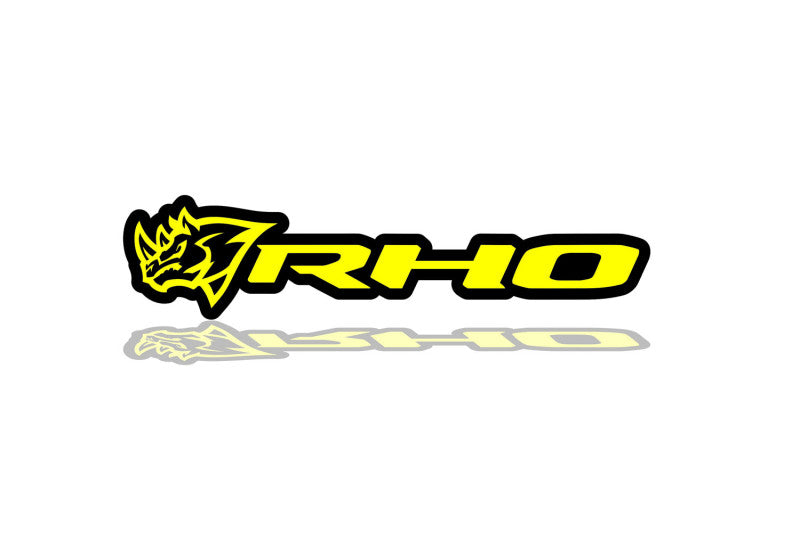 Dodge tailgate trunk rear emblem with RHO Rhino logo