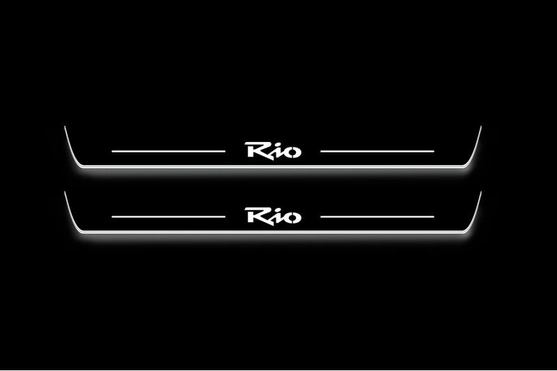 KIA Rio II 2005-2011 Door Sill Led Plate With Logo Rio