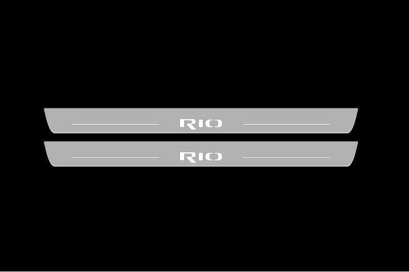 KIA Rio III 2011-2017 Door Sill Led Plate With Logo Rio KIA Led Door Sills opdesign