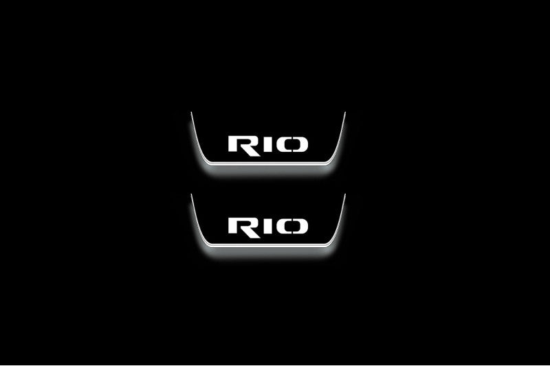 KIA Rio IV 2018+ Door Sill Led Plate With Logo Rio KIA Led Door Sills opdesign