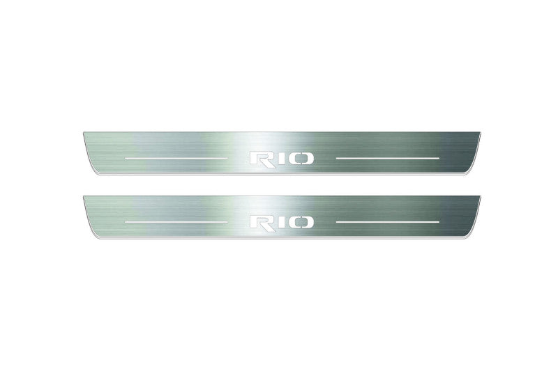 KIA Rio IV 2018+ Door Sill Led Plate With Logo Rio KIA Led Door Sills opdesign