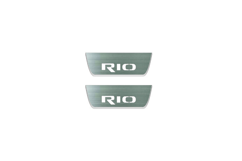 KIA Rio IV 2018+ Door Sill Led Plate With Logo Rio KIA Led Door Sills opdesign