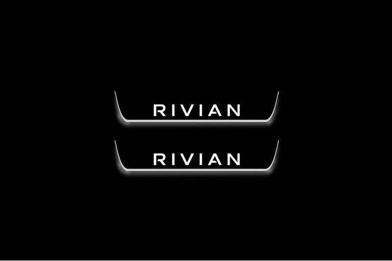 Rivian R1T 2021+ Led Sill Plates With Logo Rivian