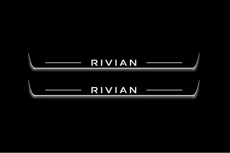 Rivian R1T 2021+ Led Sill Plates With Logo Rivian