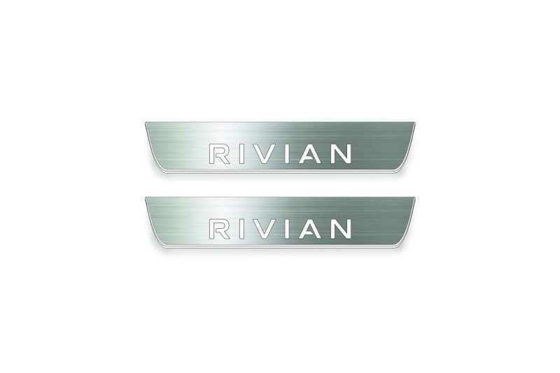 Rivian R1S 2022+ Led Sill Plates With Logo Rivian
