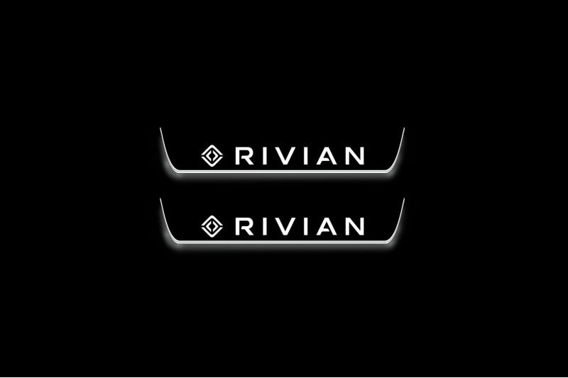 Rivian R1S 2022+ Led Sill Plates With Logo Rivian (type 2)