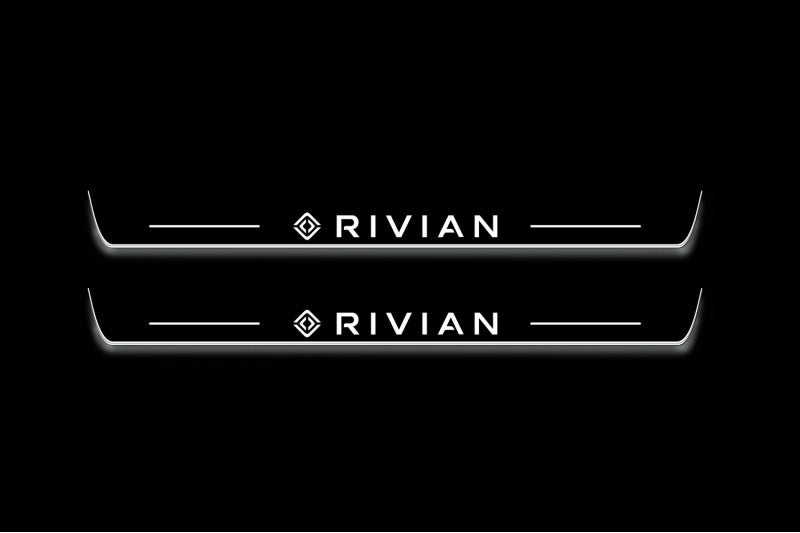 Rivian R1S 2022+ Led Sill Plates With Logo Rivian (type 2)