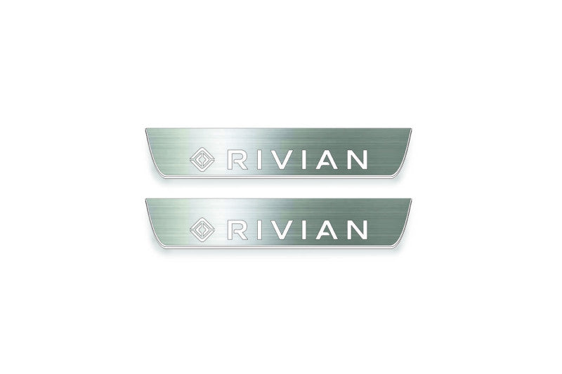 Rivian R1S 2022+ Led Sill Plates With Logo Rivian (type 2)