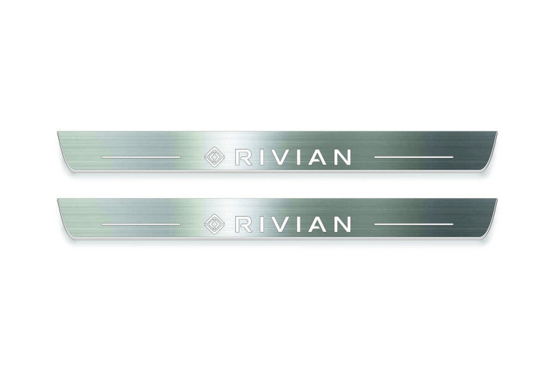 Rivian R1T 2021+ Led Sill Plates With Logo Rivian (type 2)
