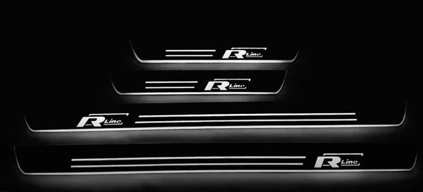 Volkswagen Passat B7 USA LED Door Sills With  R-line Logo