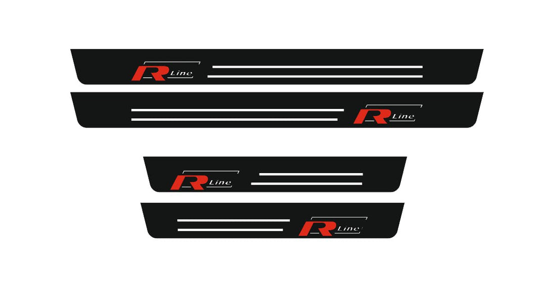 Volkswagen Passat B7 EU 2010-2015 LED Door Sills With R-line Logo Volkswagen Led Door Sills opdesign