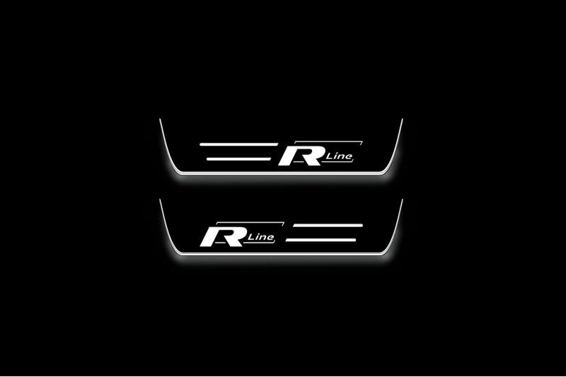 Volkswagen Touareg II 2010-2018 Led Door Sills With Logo R-Line