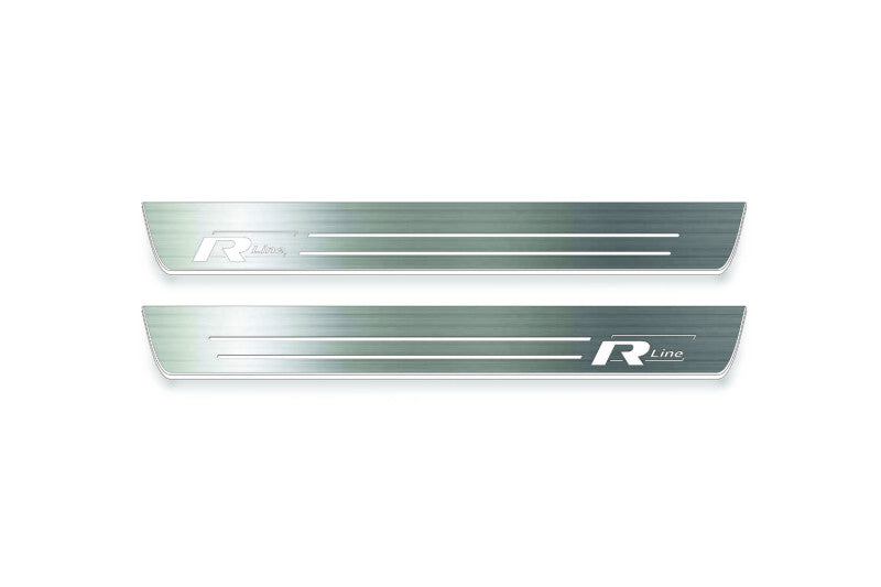 Volkswagen Touareg II 2010-2018 Led Door Sills With Logo R-Line