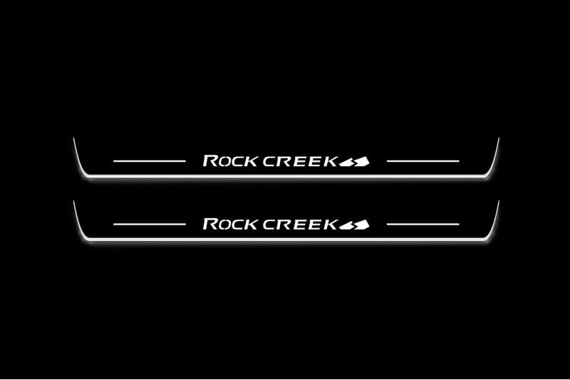 Nissan Rogue III 2021+ LED Door Sills With Logo Rock Creek