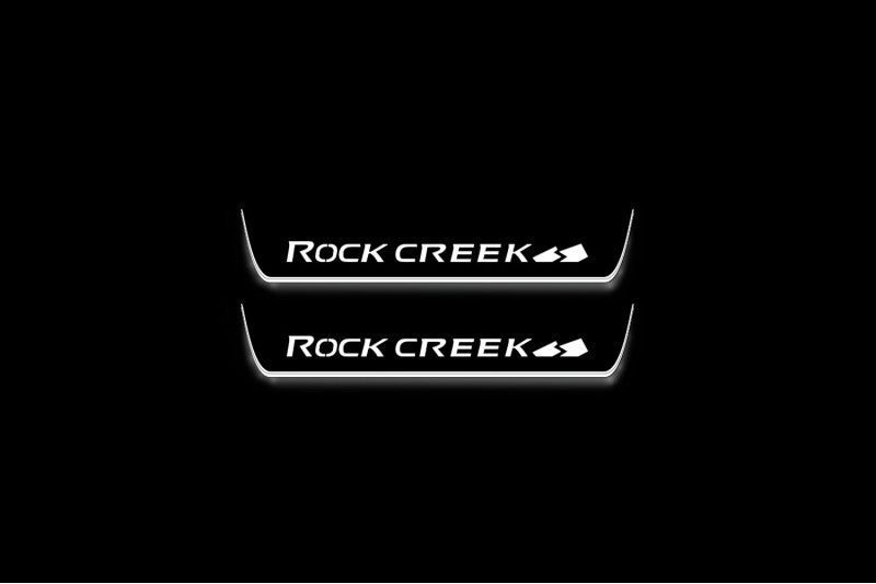 Nissan Rogue III 2021+ LED Door Sills With Logo Rock Creek