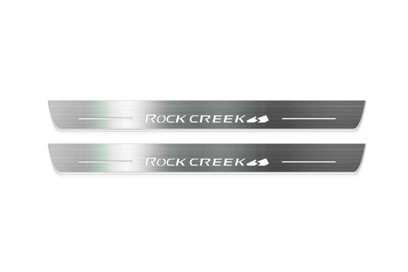 Nissan Rogue III 2021+ LED Door Sills With Logo Rock Creek