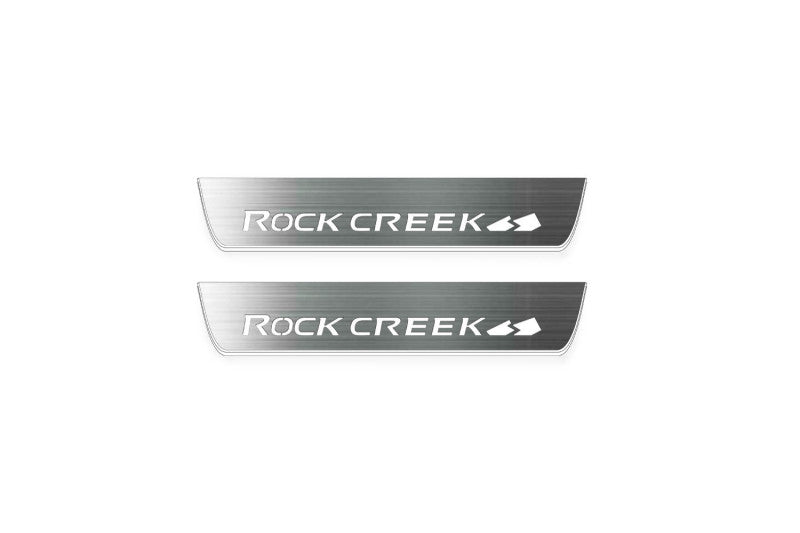 Nissan Rogue III 2021+ LED Door Sills With Logo Rock Creek