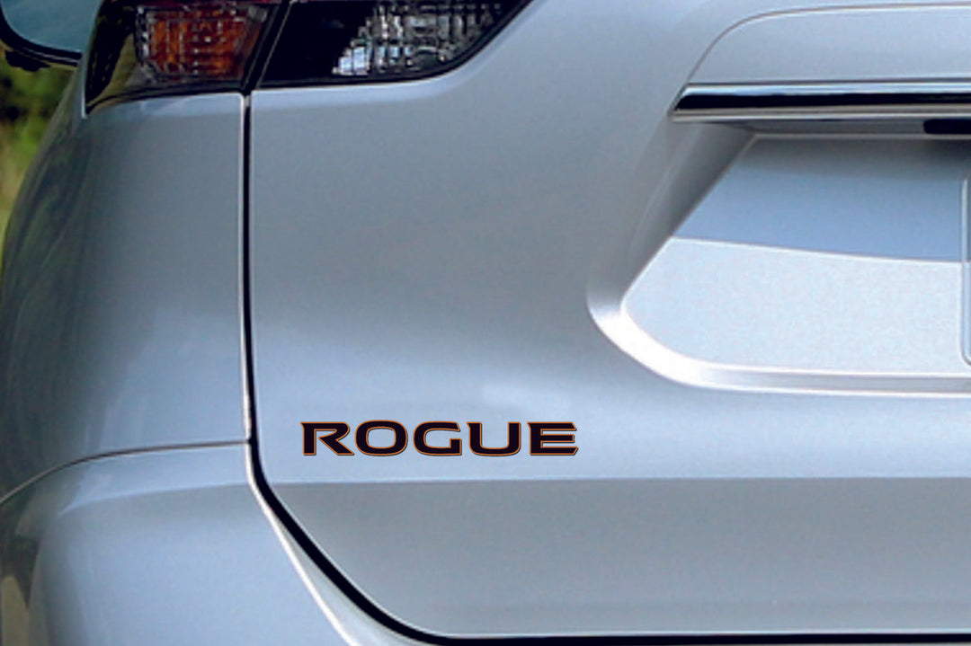 Nissan Rogue II 2014-2021 tailgate trunk rear 3D emblem with Rogue logo (type MIXT)