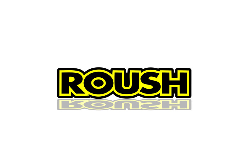 Chevrolet Radiator grille emblem with ROUSH logo (Type 4) Chevrolet emblems decoinfabric YELLOW BLACK
