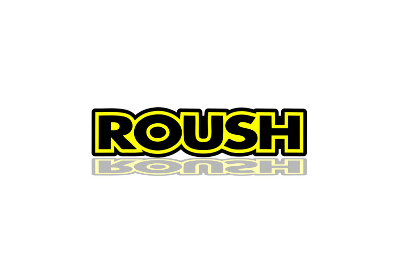 Ford Mustang tailgate trunk rear emblem with ROUSH logo (Type 4)