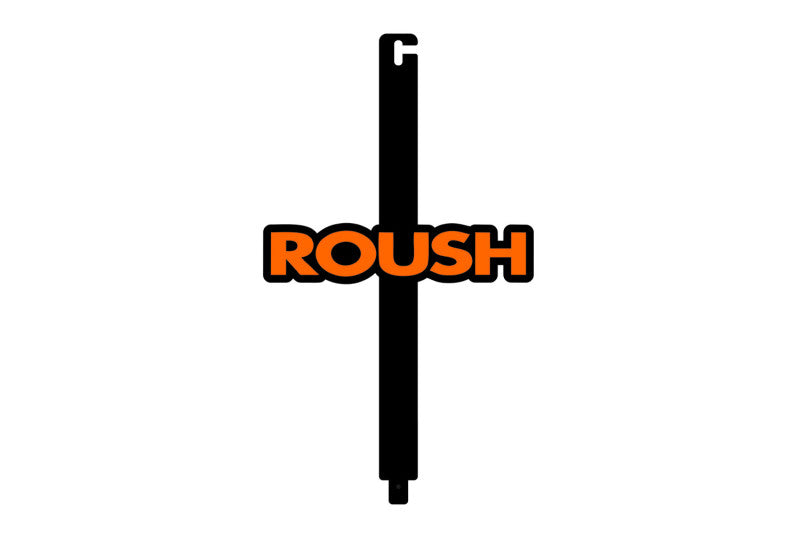 Car Show Stainless Steel Hood Prop with Roush Logo