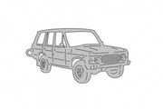 Car Keychain for Range Rover I 1970-1996 (type 3D) Keychains opdesign