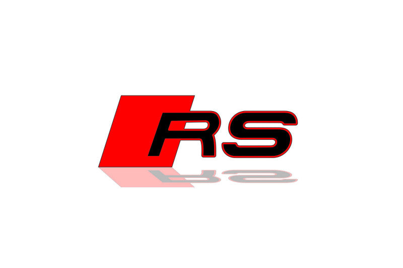 Audi tailgate trunk rear 3D emblem with RS logo (type MIXT)
