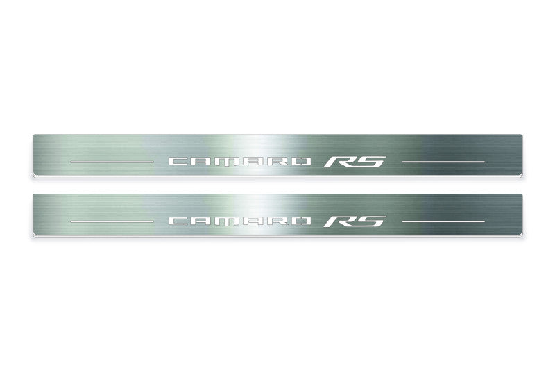 Chevrolet Camaro VI 2016+ Auto Door Sills With Logo Camaro RS