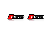 Colored Floor Mat Emblems for Audi RS3 – Add a Touch of Personality Car Mats Badges Decoin