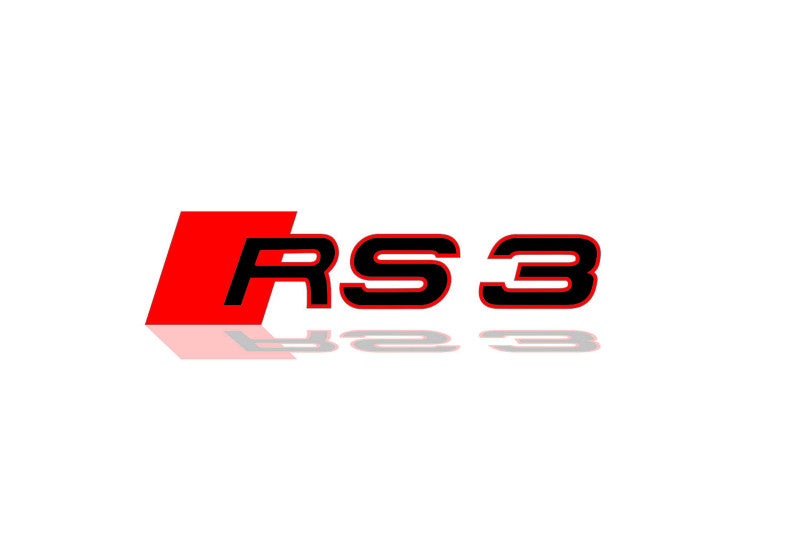 Audi tailgate trunk rear 3D emblem with RS3 logo (type MIXT) Audi emblems decoinfabric
