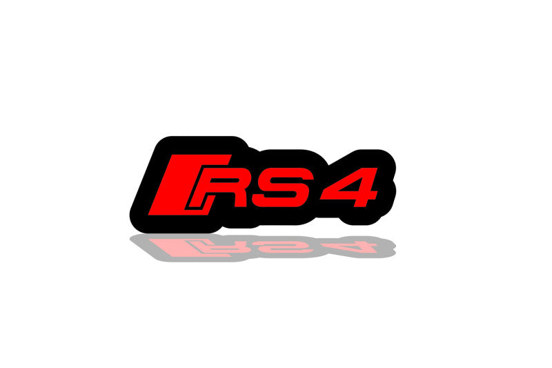 Audi Illuminated LED Radiator Grille Emblems and Badges with RS4 logo Audi Led emblems decoinfabric